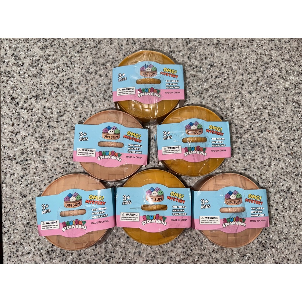 OMG Mystery Dim‎ Sum Squishy Steam Bun Viral Dumpling Sensory Toy Lot of 6 NEW